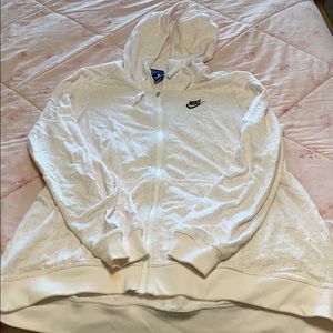 Nike Sportswear White Zip Up with color speckles